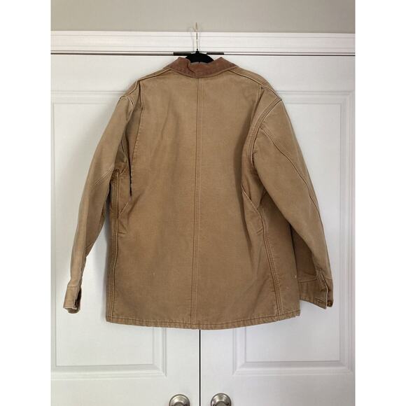 VTG Carhartt C01 BRN Michigan Firm Duck Chore Coat Jacket Blanket Lined Mens 44 - Picture 7 of 10
